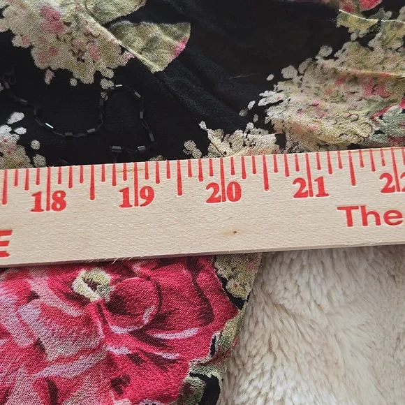 Whimsgoth Boho Black and Pink Ruffled Bell Sleeve Blouse - Picture 10 of 11